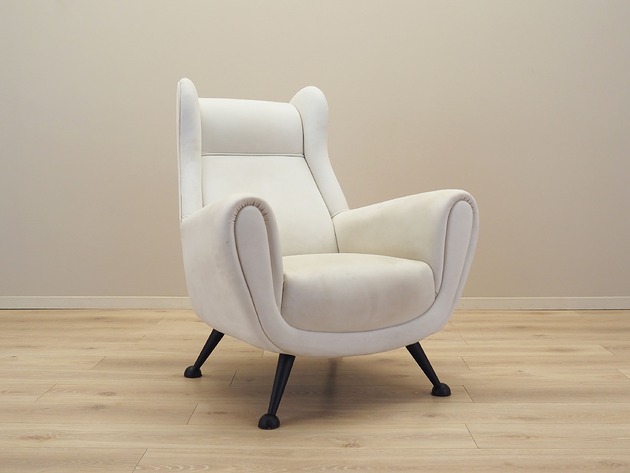 Fotel wypoczynkowy, włoski design, lata 80, produkcja: Włochy