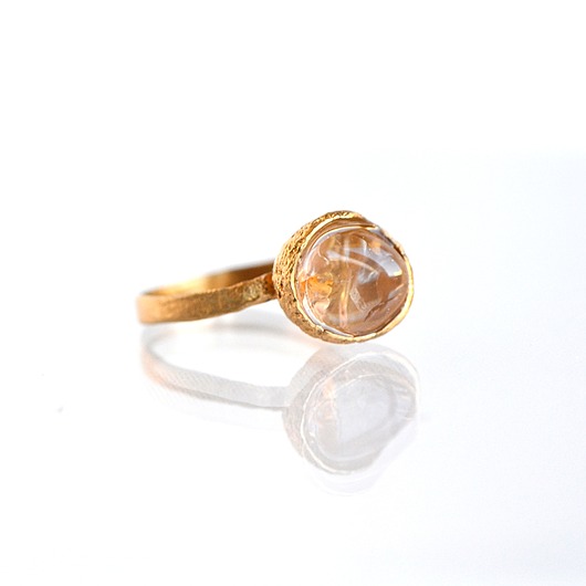 Pierścionek z Kryształem Górskim