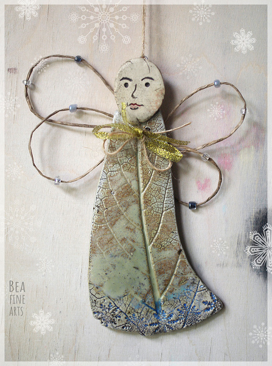 Rustykalny Anioł ceramiczny na komunię #7