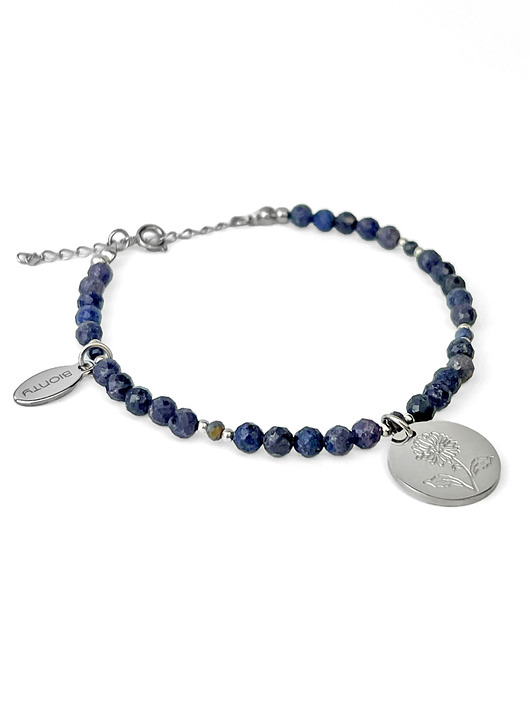 Bransoletka WRZESIEŃ szafir, aster