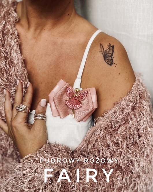 Brosza z Kolekcji FAIRY z cudowną Wróżką z kryształków New