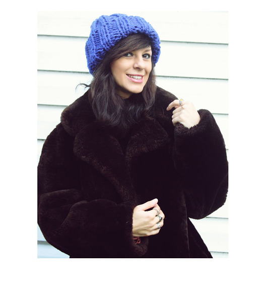 Chabrowa czapka chunky beanie z wełną