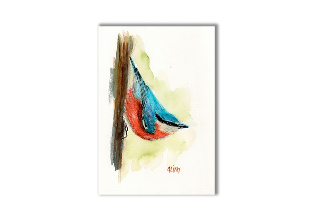 Obraz ręcznie malowany Kowalik