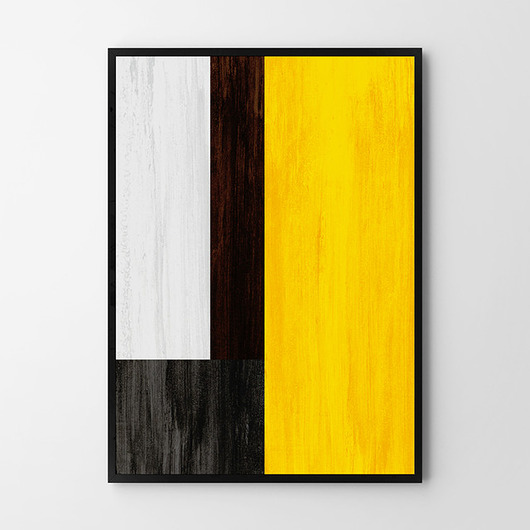 Plakat Żółta abstrakcja