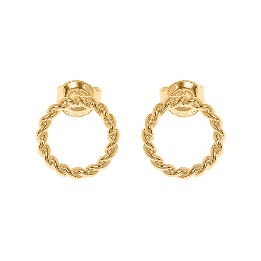 Pozłacane kolczyki z obręczami