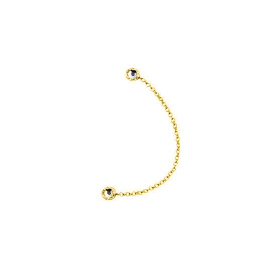 Nausznica - Double Crystal Gold