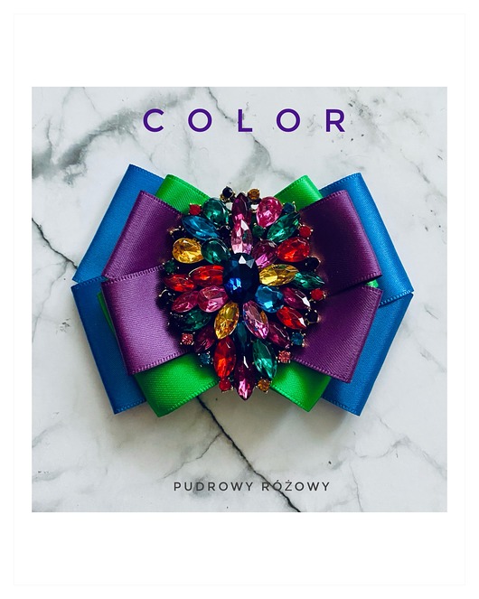 Brosza z kolekcji COLOR z kolorowym kryształem