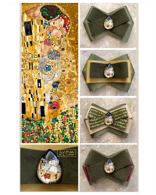 Brosza ART z Obrazem Pocałunek Klimt