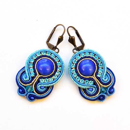 Sutaszowe kolczyki OCEAN