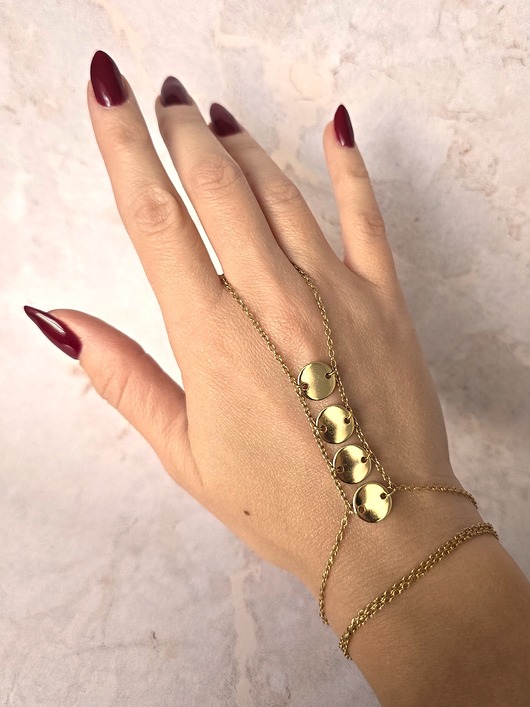 Bransoletka z pierścionkiem Goldie Steel 2w1