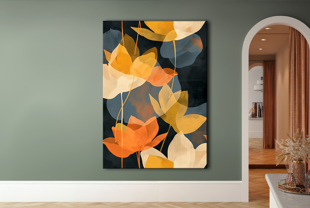 Liście magnolii - Obraz na płótnie - Druk Blejtrama, Wabi Sabi, Orient #88