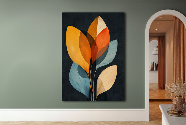 Liście magnolii - Obraz na płótnie - Druk Blejtrama, Wabi Sabi, Orient #89