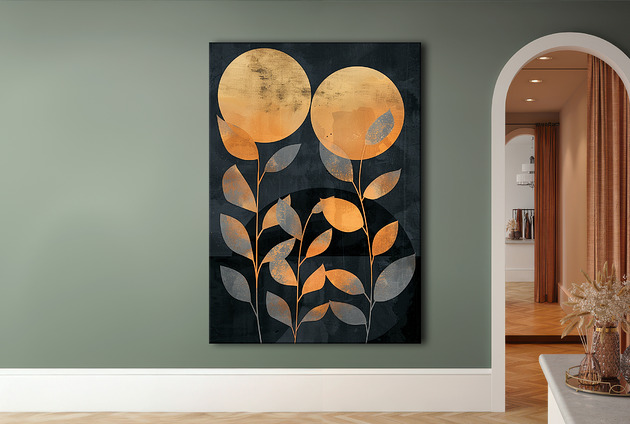 Liście magnolii - Obraz na płótnie - Druk Blejtrama, Wabi Sabi Orient #92