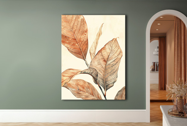 Liście magnolii - Obraz na płótnie - Druk Blejtrama, Wabi Sabi, Boho #97