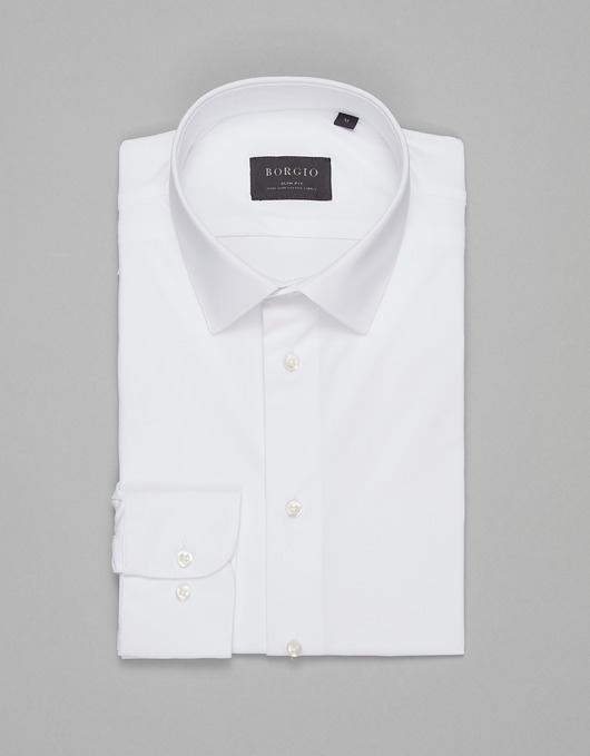 Męska koszula ateleta 00506 długi rękaw biały slim fit