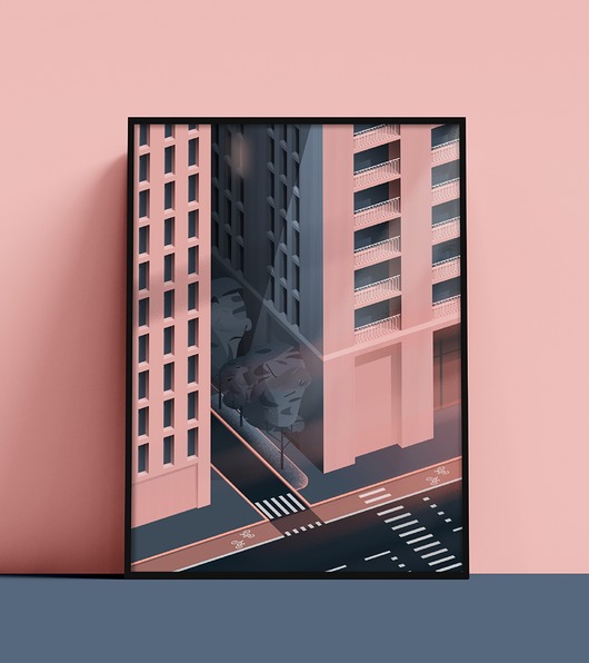 Plakat Różowa ulica