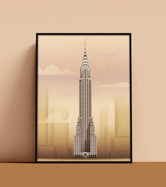 Plakat Chrysler Building, Manhattan, Nowy Jork