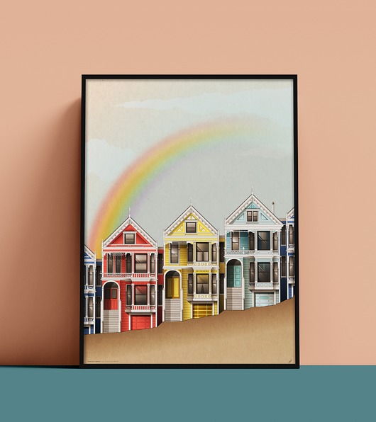Plakat Painted Ladies, San Francisco, California