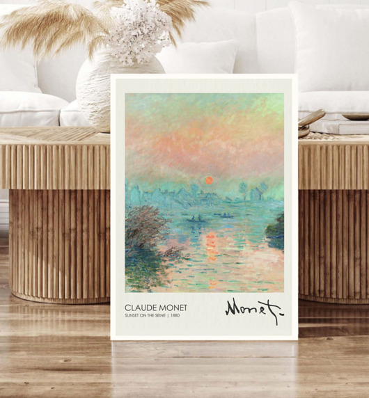 PLAKAT Claude Monet, zachód słońca