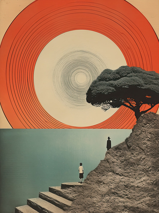 Plakat / Surrealistyczny Kolaż / Słońce