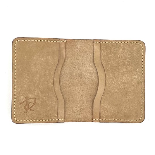 Beżowy portfel ze skóry ręcznie uszyty