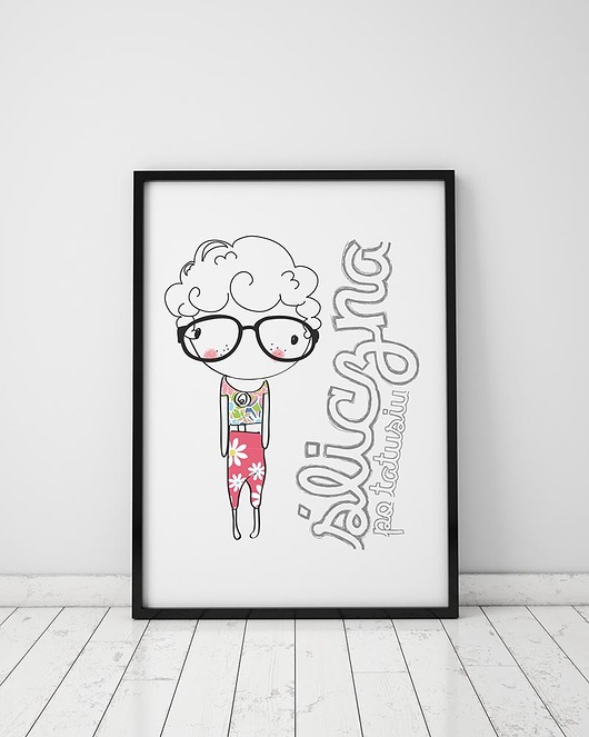 Plakat. Śliczna po tatusiu