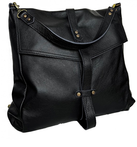 Skórzany duży plecak - torebka na ramię