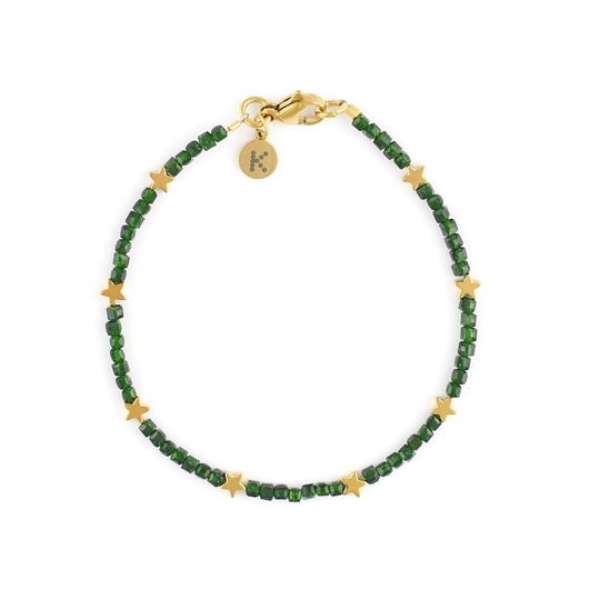 Bransoletka z gwiazdkami - zielony Szmaragd Nilu