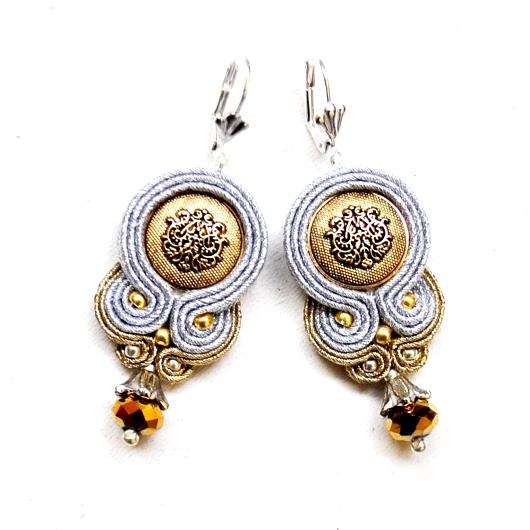 Sutaszowe kolczyki GOLD