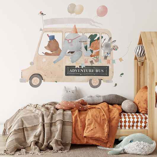 Naklejka Retro-wyścig bus