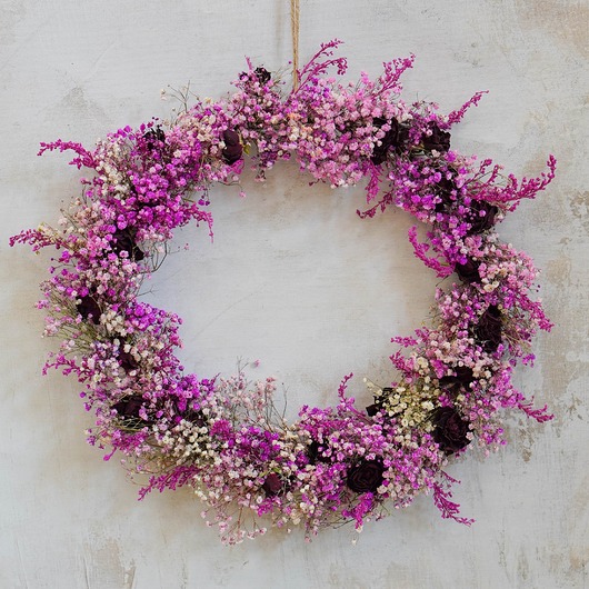 Wianek z suszonych kwiatów