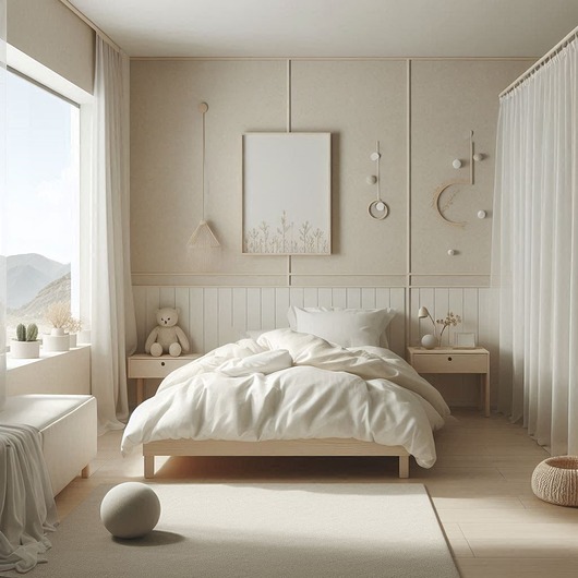 Pościel dla dzieci BASIC Ivory - 100% Czesana Bawełna, Perkal