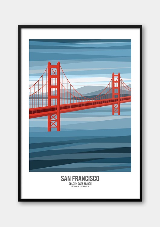 Plakat San Francisco - z serii CITY