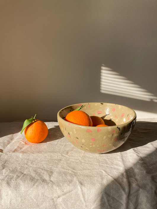 Unikatowa misa ceramiczna lastryko Ręcznie robiona Nowoczesny design