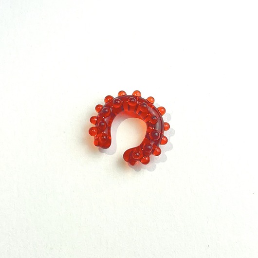 Szklana nausznica Pixie czerwona