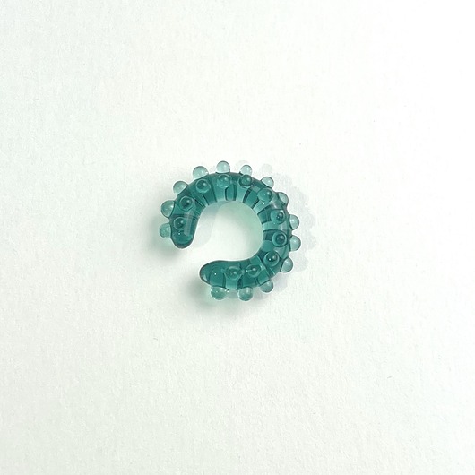 Szklana nausznica Pixie butelkowa zieleń