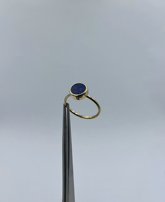 Pierścionek GEM - Lapis Lazuli pozłacany