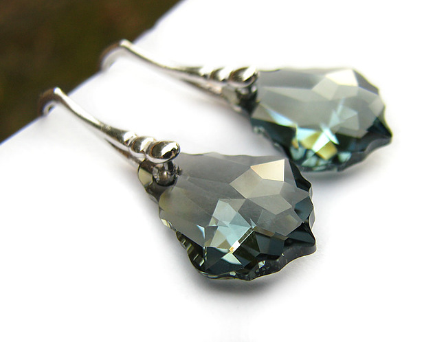 Kolczyki Chmurne niebo - Baroque - Kryształ Swarovski