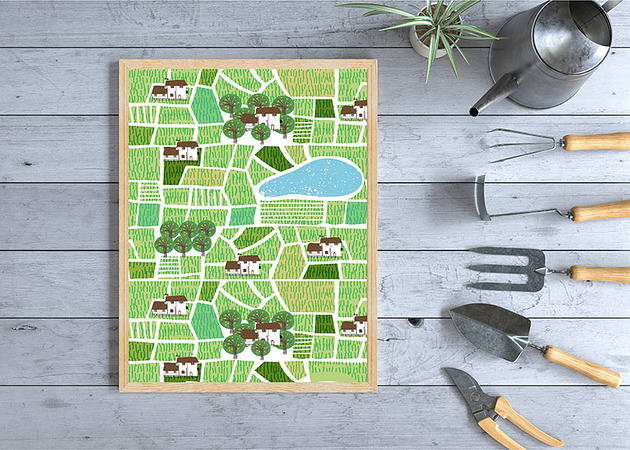 Plakat. wiosna na wsi