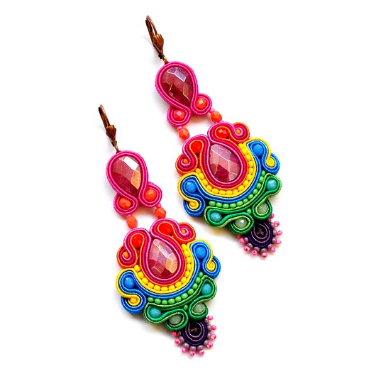 Sutaszowe kolczyki DANXIA