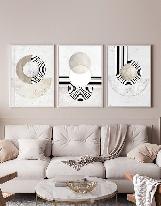 Zestaw plakatów - Abstrakcja geometryczna (set171)