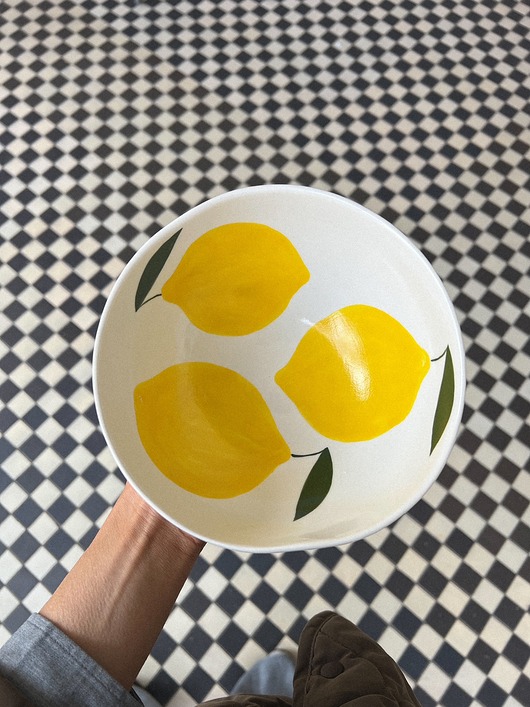 Misa porcelanowa z cytrynami duża LA LUZ