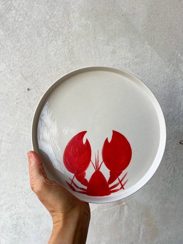 Talerz porcelanowy z rakiem no. 2 LA LUZ / 21 cm