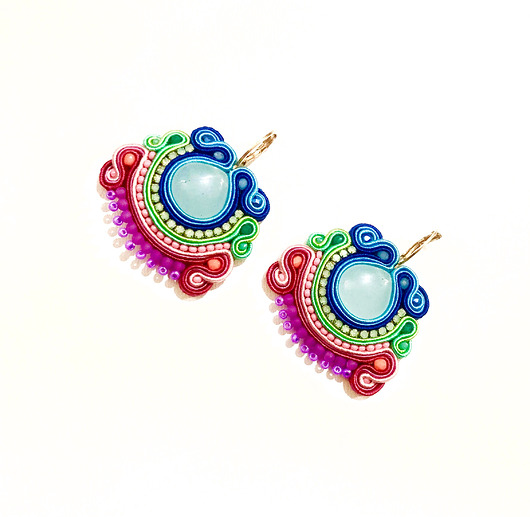 Sutaszowe kolczyki LAGOS