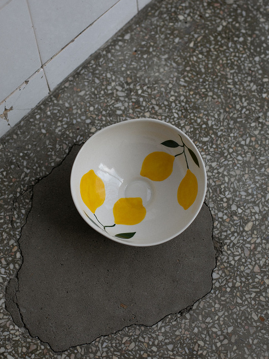 Misa porcelanowa z cytrynami mała LA LUZ