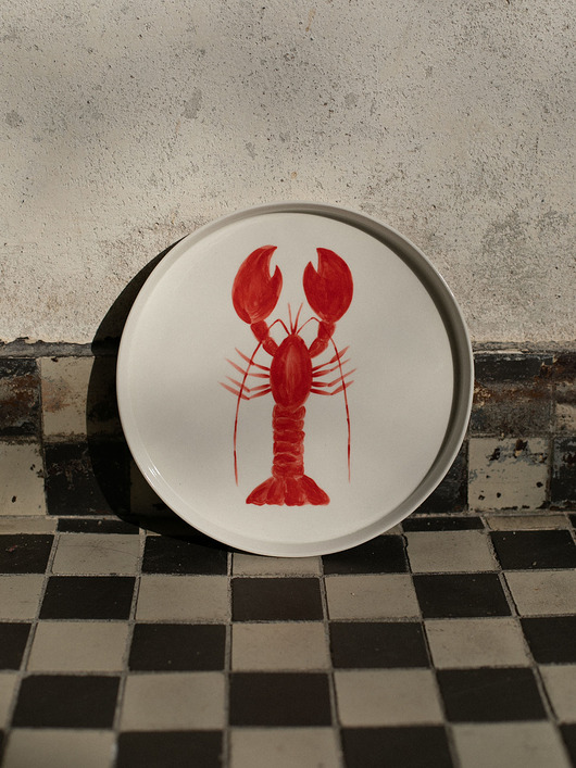 Talerz porcelanowy z rakiem LA LUZ / 21 cm