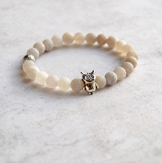 SOWA nowa :: na prezent :: agat szary