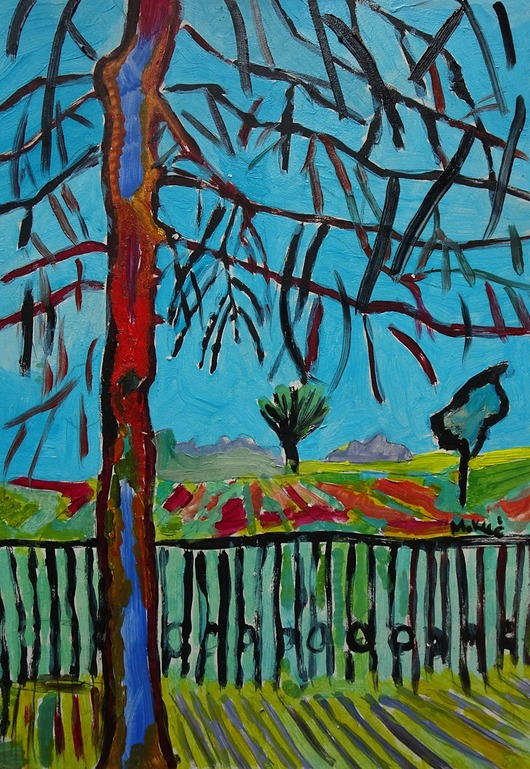 Kolorowy obraz do salonu idzie wiosna