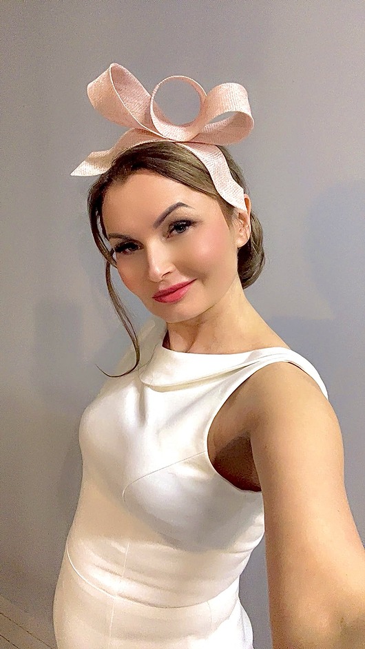 Fascynator Endo PUDROWY RÓZ / oraz inne kolory