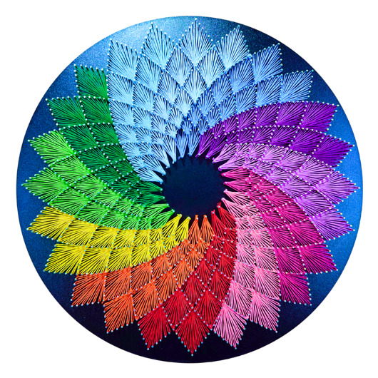 Rozeta RAINBOW z tutorialem - Zestaw DIY String Art BOX